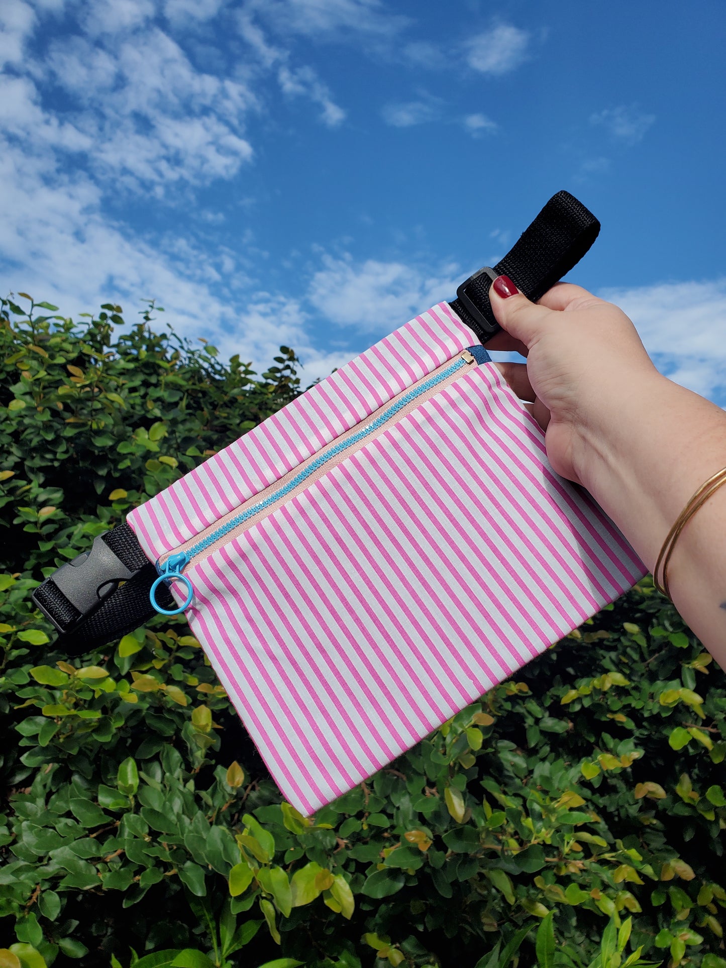 Pink Stripes Fanny Pack