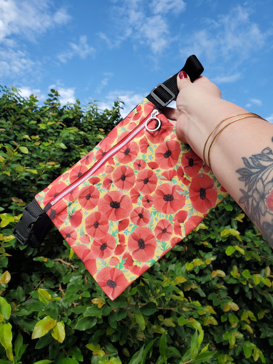 Red Flowers Fanny Pack
