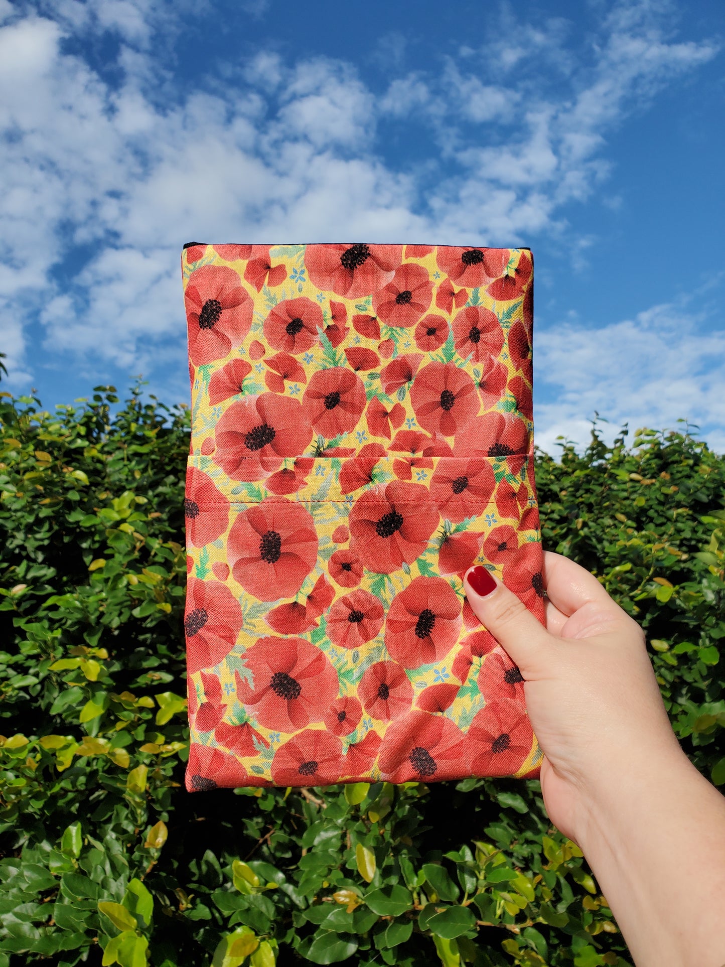 Red Flower Tablet Sleeve
