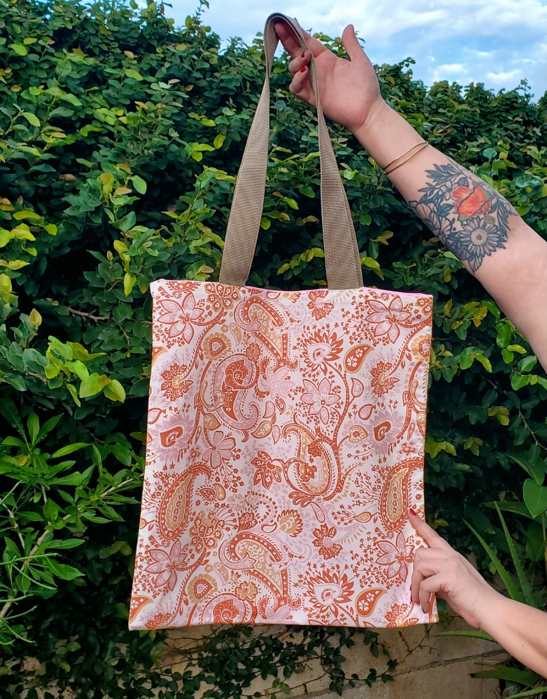 Pastel Paisley Tote Bag